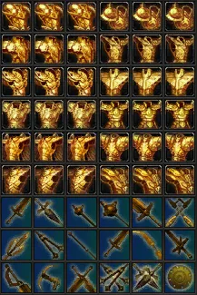 Les 12 armures d’or du Zodiaque et leurs armes